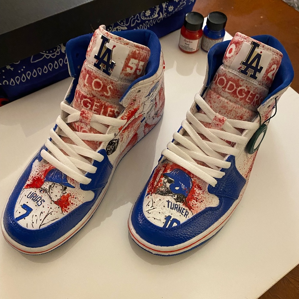 Custom Air Jordan 1 of 1 “Dodgers World Series”